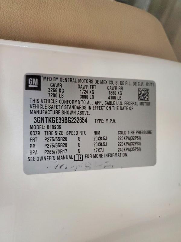 Продажа на аукционе авто 2011 Chevrolet Avalanche, vin: 3GNTKGE39BG232654, номер лота: 69752656