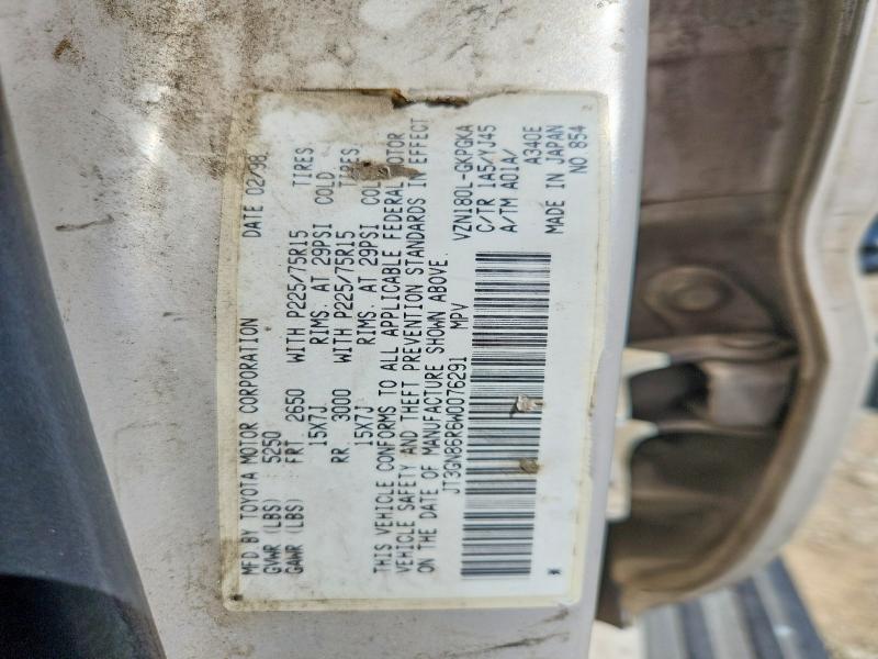 67559586 :رقم المزاد ، JT3GN86R6W0076291 vin ، 1998 Toyota 4runner مزاد بيع