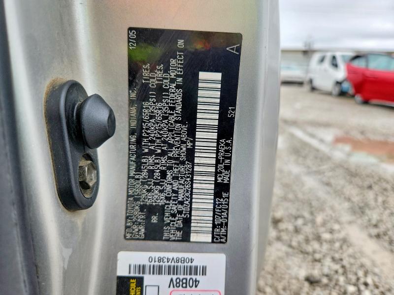 2006 Toyota Sienna მანქანა იყიდება აუქციონზე, vin: 5TDZA23C26S431287, აუქციონის ნომერი: 69774896