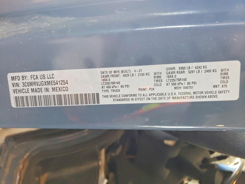 Aukcja sprzedaży 2021 Ram Promaster 3500, vin: 3C6MRVJGXME541254, numer aukcji: 67440356