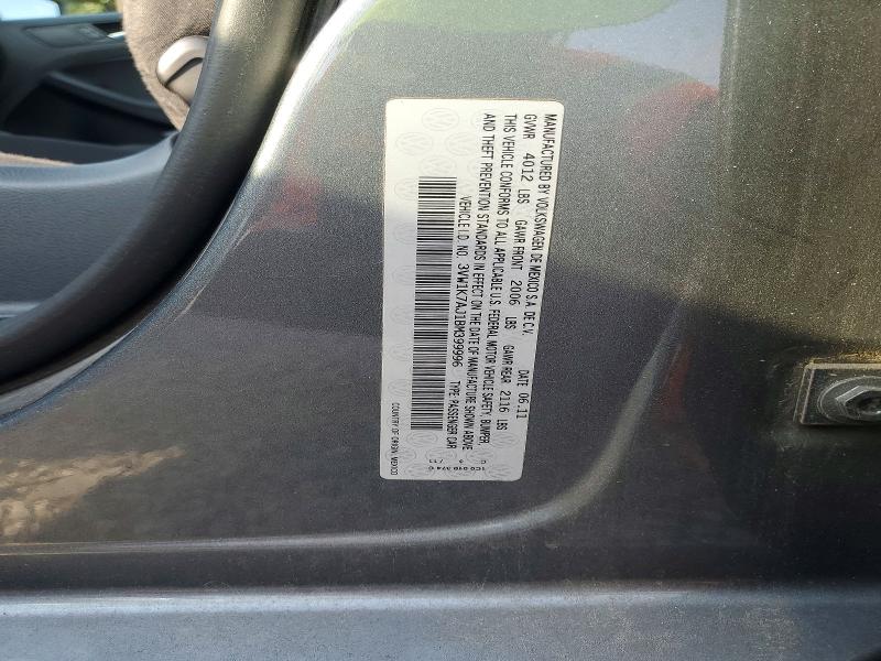 Продаж на аукціоні авто 2011 Volkswagen Jetta, vin: 3VW1K7AJ1BM399996, номер лоту: 67130426