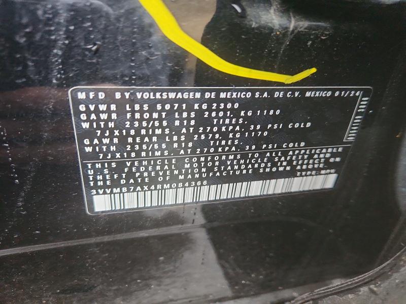 Aukcja sprzedaży 2024 Volkswagen Tiguan, vin: 3VVMB7AX4RM084366, numer aukcji: 68263806