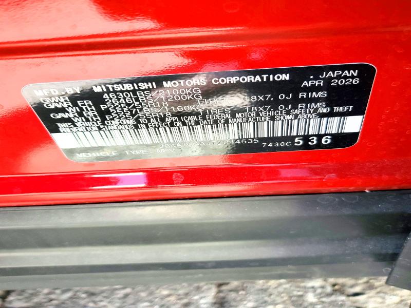 Aukcja sprzedaży 2026 Mitsubishi Eclipse Cross, vin: JA4ATWAA4TZ044535, numer aukcji: 67887966