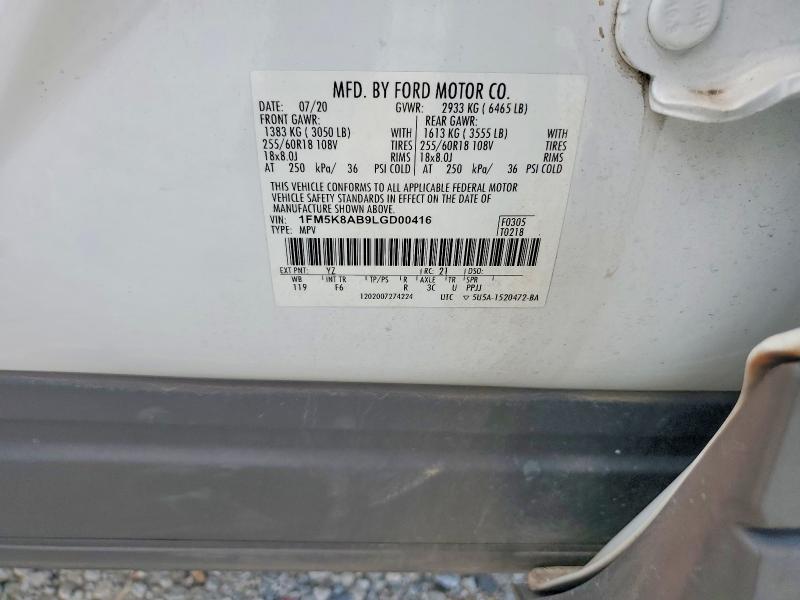 Продажа на аукционе авто 2020 Ford Explorer, vin: 1FM5K8AB9LGD00416, номер лота: 69169826