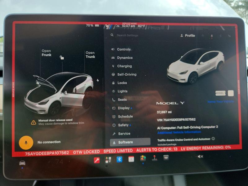 Aukcja sprzedaży 2023 Tesla Model Y, vin: 7SAYGDEE8PA107562, numer aukcji: 66124526