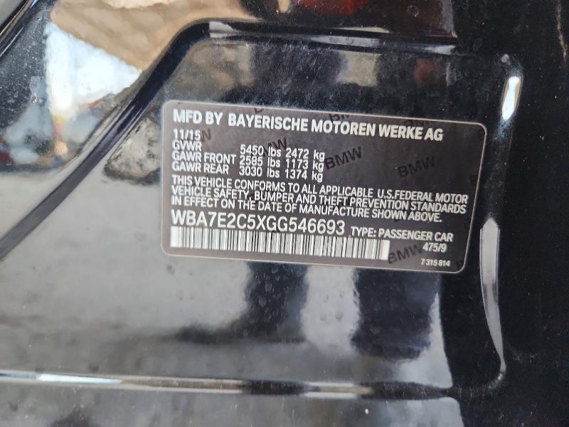Продажа на аукционе авто 2016 Bmw 740, vin: WBA7E2C5XGG546693, номер лота: 66803686