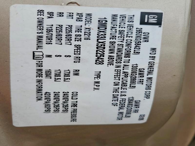 Aukcja sprzedaży 2005 Pontiac Montana, vin: 1GMDX33LX5D225428, numer aukcji: 68177786