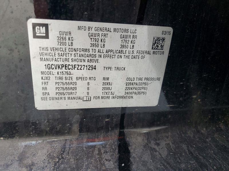 Aukcja sprzedaży 2015 Chevrolet Silverado, vin: 1GCVKPEC3FZ271294, numer aukcji: 69152256