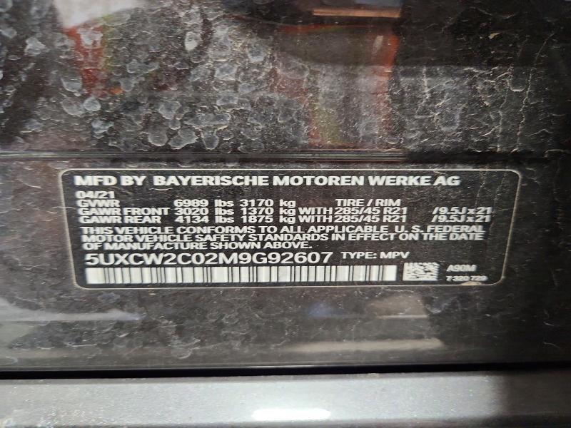 Aukcja sprzedaży 2021 Bmw X7, vin: 5UXCW2C02M9G92607, numer aukcji: 67330626