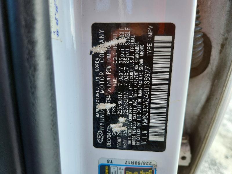 2016 Hyundai Tucson მანქანა იყიდება აუქციონზე, vin: KM8J3CA24GU138927, აუქციონის ნომერი: 68719206