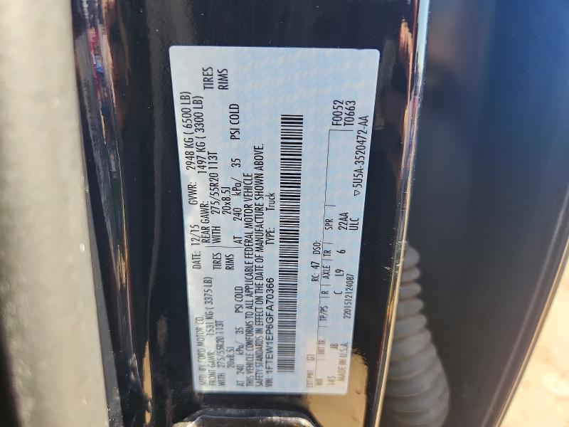 2016 Ford F150 მანქანა იყიდება აუქციონზე, vin: 1FTEW1EP6GFA70366, აუქციონის ნომერი: 68736286