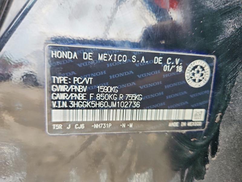 Aukcja sprzedaży 2018 Honda Fit, vin: 3HGGK5H60JM102736, numer aukcji: 68027166