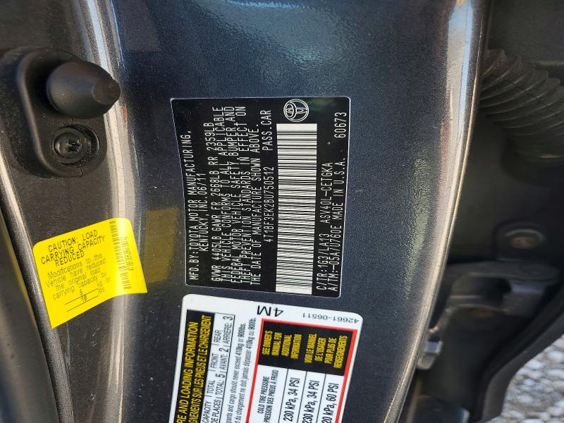 2011 Toyota Camry მანქანა იყიდება აუქციონზე, vin: 4T1BF3EK2BU750512, აუქციონის ნომერი: 70414296