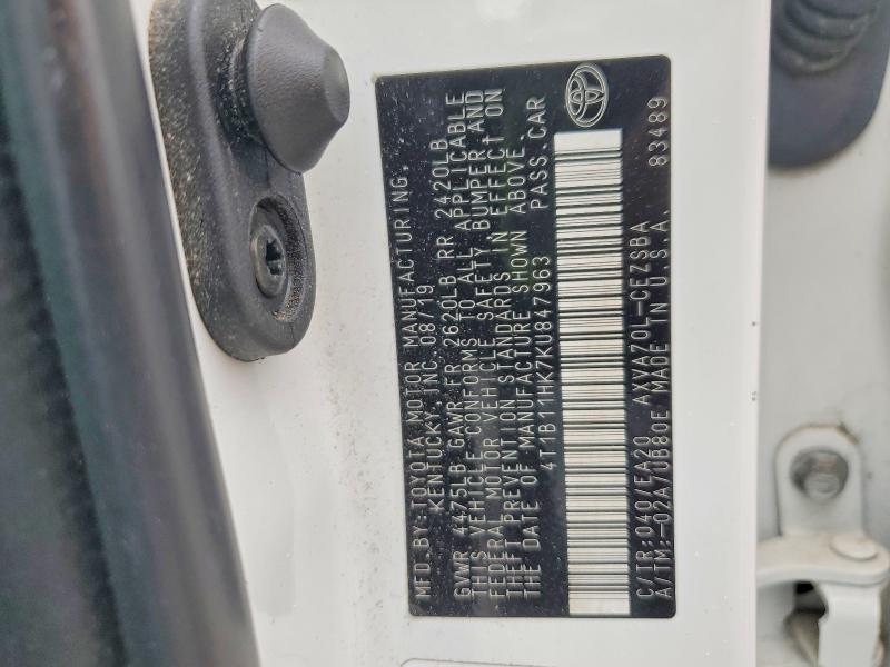 Продажа на аукционе авто 2019 Toyota Camry, vin: 4T1B11HK7KU847963, номер лота: 69541386