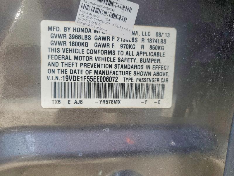 70278626 :رقم المزاد ، 19VDE1F55EE006072 vin ، 2014 Acura Ilx مزاد بيع