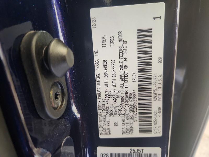 68543216 :رقم المزاد ، 5TFWC5DB5RX058877 vin ، 2024 Toyota Tundra مزاد بيع