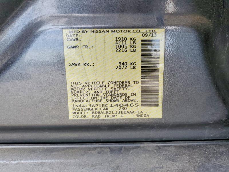 Aukcja sprzedaży 2014 Nissan Altima, vin: 1N4AL3AP1EC140465, numer aukcji: 67734006