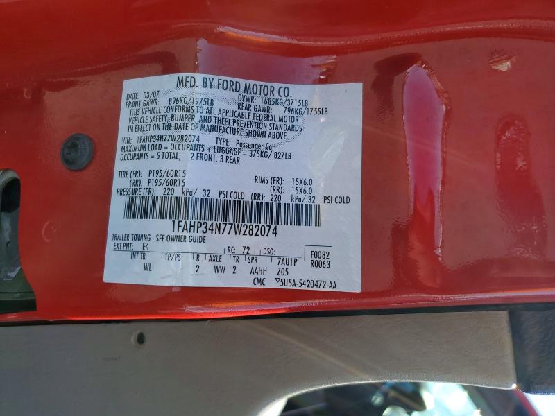 Продаж на аукціоні авто 2007 Ford Focus, vin: 1FAHP34N77W282074, номер лоту: 68032126