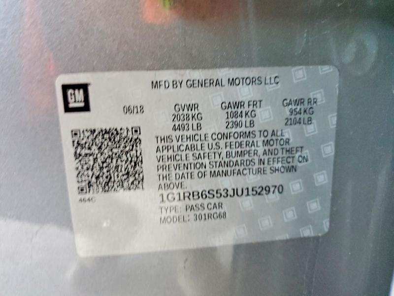 Продаж на аукціоні авто 2018 Chevrolet Volt, vin: 1G1RB6S53JU152970, номер лоту: 67500516