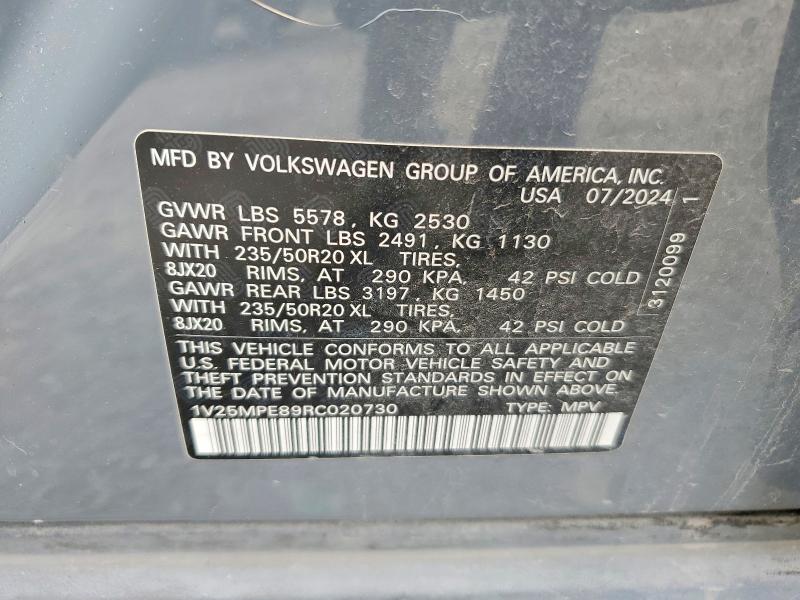 Продаж на аукціоні авто 2024 Volkswagen Id.4, vin: 1V25MPE89RC020730, номер лоту: 70279836