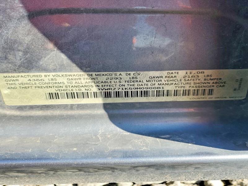 Aukcja sprzedaży 2009 Volkswagen Jetta, vin: 3VWRZ71K59M090081, numer aukcji: 67017676