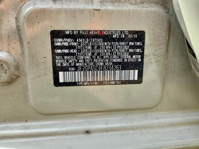 Продажа на аукционе авто 2015 Subaru Xv Crosstrek, vin: JF2GPASC1F8234263, номер лота: 67235746