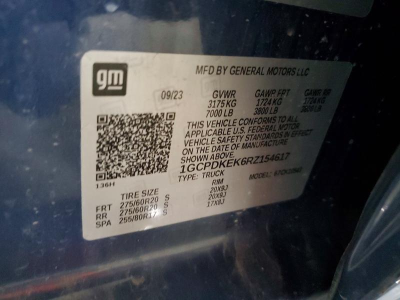 69942026 :رقم المزاد ، 1GCPDKEK6RZ154617 vin ، 2024 Chevrolet Silverado مزاد بيع