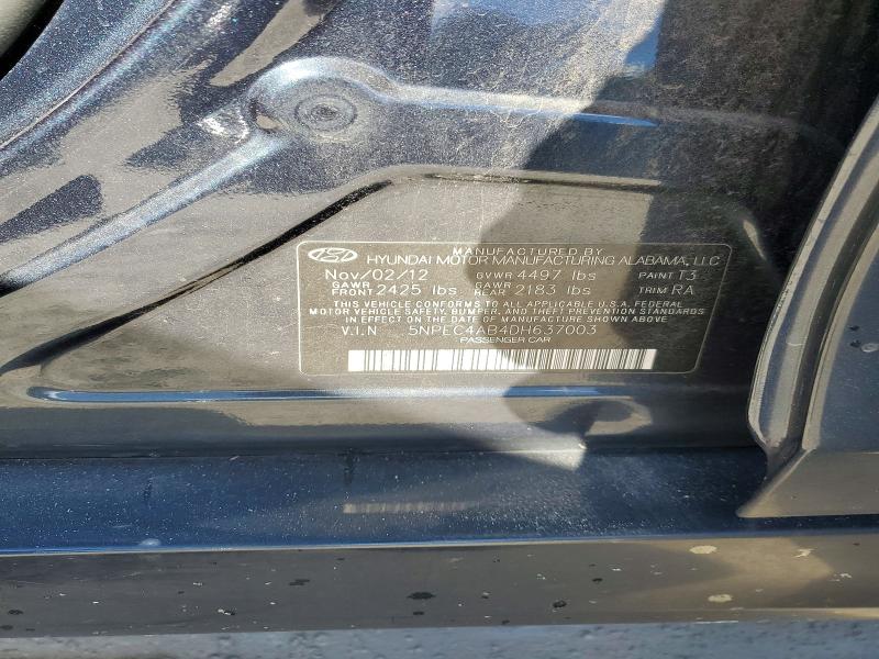 Aukcja sprzedaży 2013 Hyundai Sonata, vin: 5NPEC4AB4DH637003, numer aukcji: 69427266