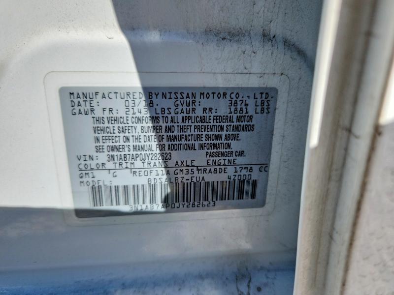 Aukcja sprzedaży 2018 Nissan Sentra, vin: 3N1AB7AP0JY282623, numer aukcji: 68693976