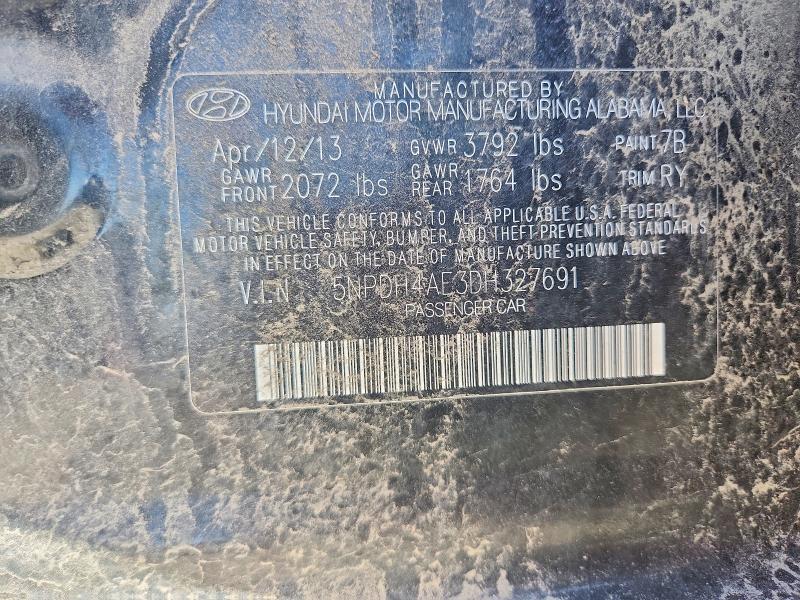Aukcja sprzedaży 2013 Hyundai Elantra, vin: 5NPDH4AE3DH327691, numer aukcji: 68690536