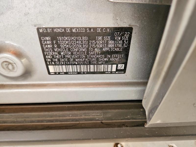 Продаж на аукціоні авто 2023 Honda Hr-v, vin: 3CZRZ1H35PM705153, номер лоту: 69367686