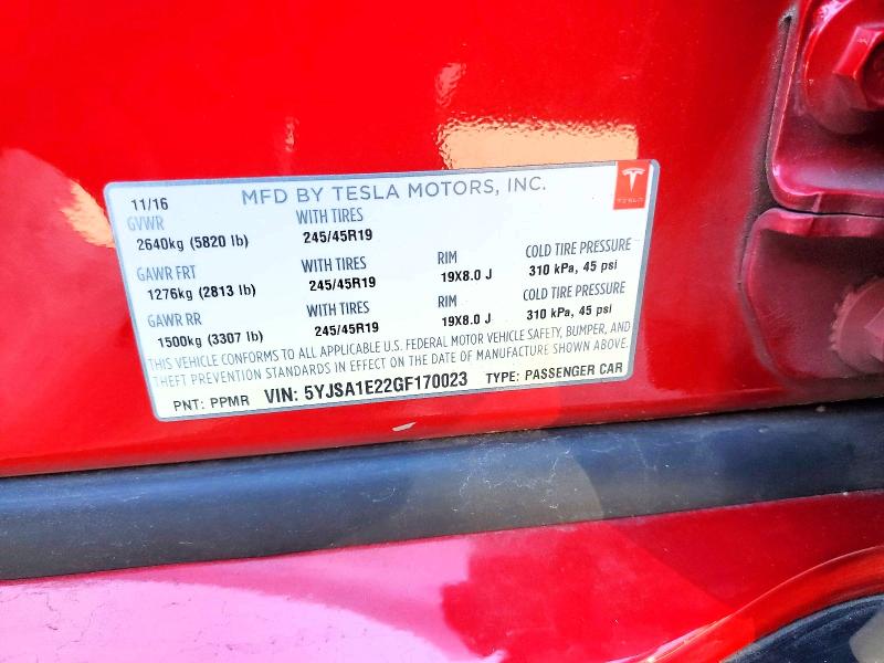 Aukcja sprzedaży 2016 Tesla Model S, vin: 5YJSA1E22GF170023, numer aukcji: 69101366