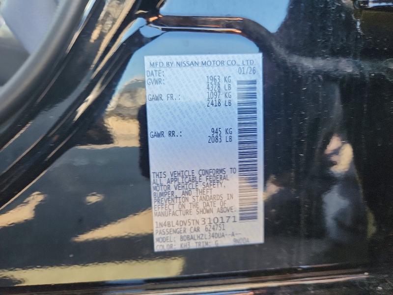 68280826 :رقم المزاد ، 1N4BL4DV5TN310171 vin ، 2026 Nissan Altima مزاد بيع