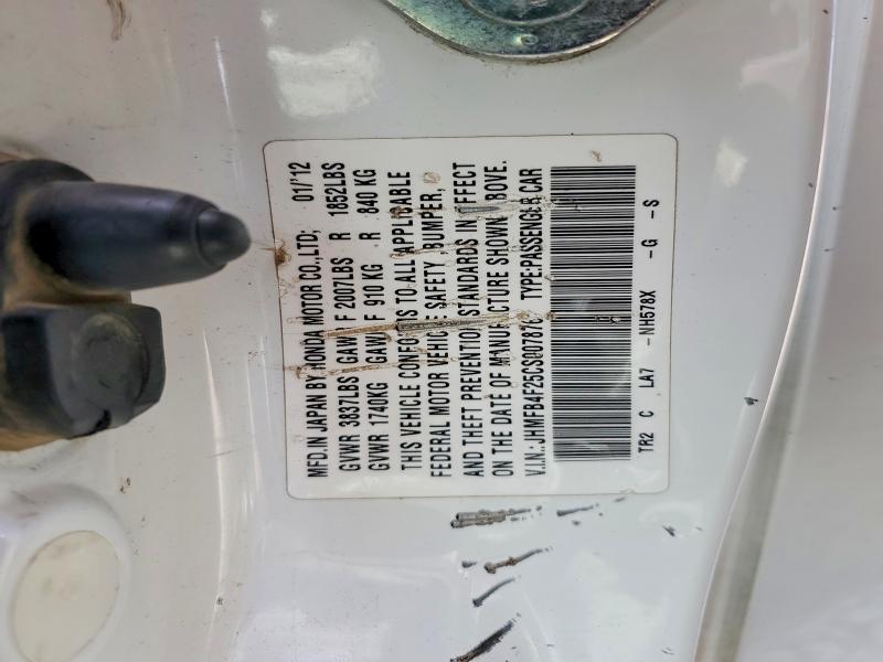 Aukcja sprzedaży 2012 Honda Civic, vin: JHMFB4F25CS007876, numer aukcji: 68854616