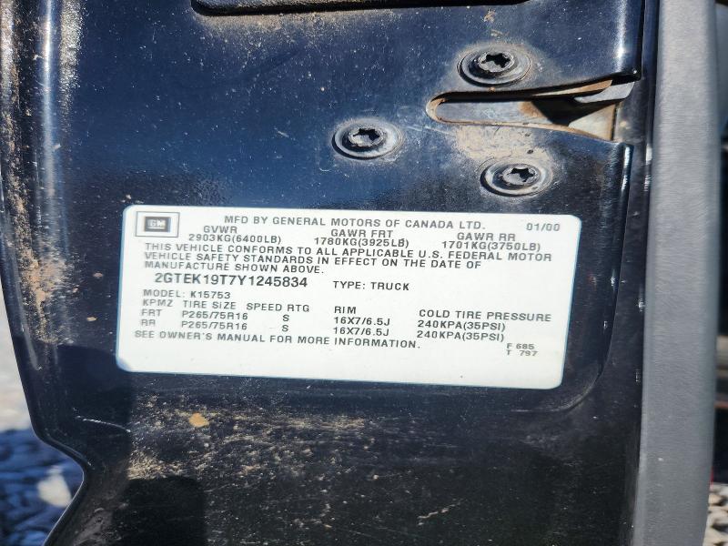 Продажа на аукционе авто 2000 Gmc New Sierra, vin: 2GTEK19T7Y1245834, номер лота: 68368246