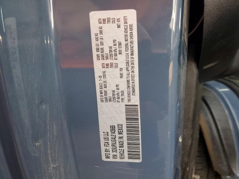 Aukcja sprzedaży 2020 Ram Promaster 3500, vin: 3C6URVJG4LE143665, numer aukcji: 67792006