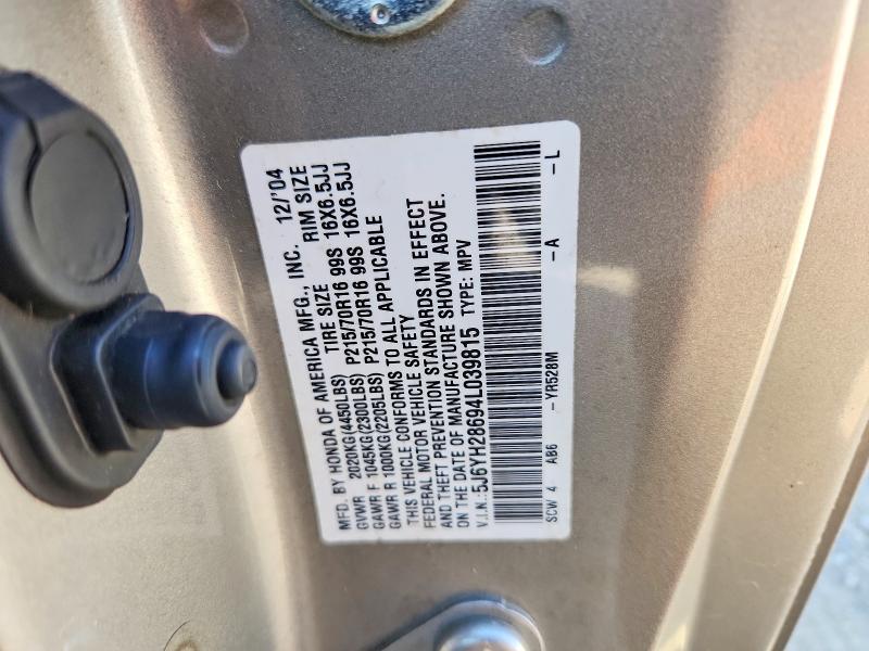 Aukcja sprzedaży 2004 Honda Element, vin: 5J6YH28694L039815, numer aukcji: 68702896