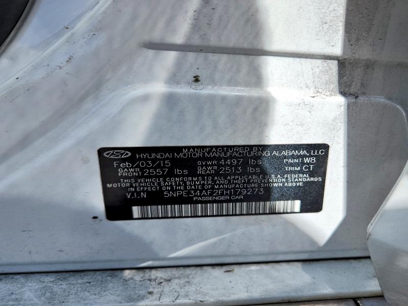 69537136 :رقم المزاد ، 5NPE34AF2FH179273 vin ، 2015 Hyundai Sonata مزاد بيع