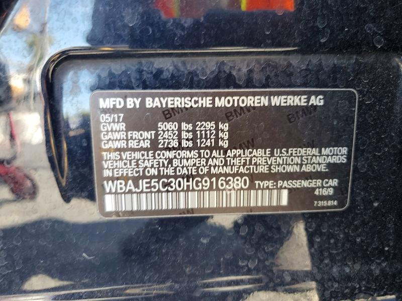 Продажа на аукционе авто 2017 Bmw 540, vin: WBAJE5C30HG916380, номер лота: 69041356
