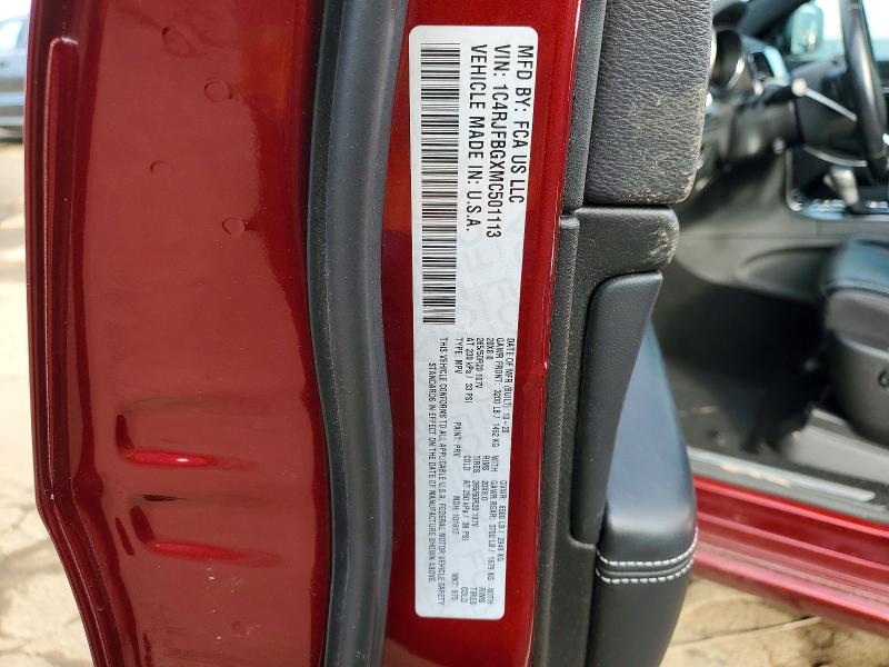 68546436 :رقم المزاد ، 1C4RJFBGXMC501113 vin ، 2021 Jeep Grand Cherokee مزاد بيع