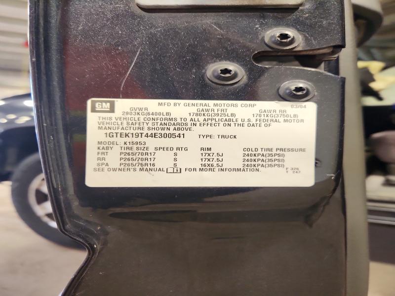 69340376 :رقم المزاد ، 1GTEK19T44E300541 vin ، 2004 Gmc New Sierra مزاد بيع