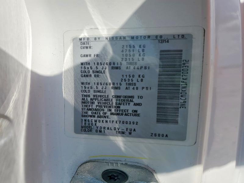 69624236 :رقم المزاد ، 3N6CM0KN1FK700392 vin ، 2015 Nissan Nv200 مزاد بيع