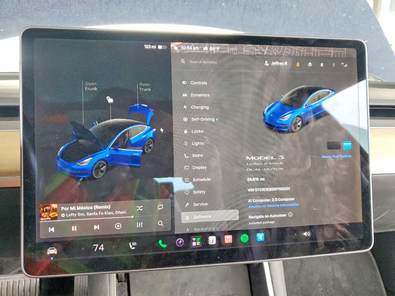 Продаж на аукціоні авто 2019 Tesla Model 3, vin: 5YJ3E1EB5KF199291, номер лоту: 69440416