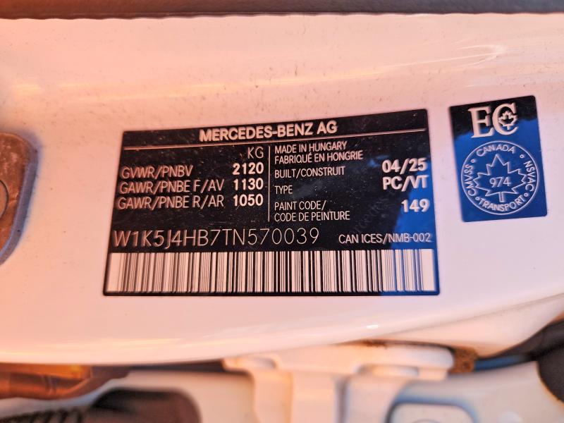 Продажа на аукционе авто 2026 Mercedes-benz Cla, vin: W1K5J4HB7TN570039, номер лота: 66921386