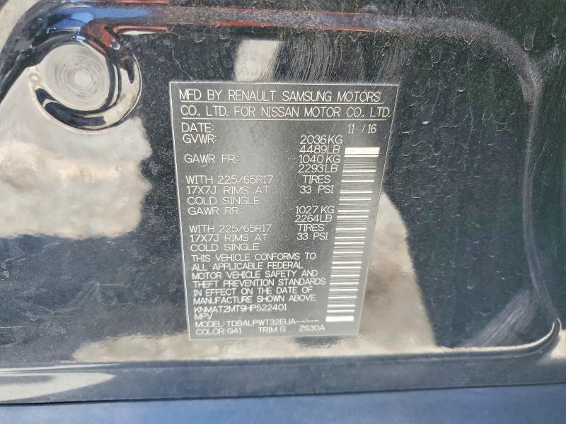 2017 Nissan Rogue მანქანა იყიდება აუქციონზე, vin: KNMAT2MT9HP522401, აუქციონის ნომერი: 67386916