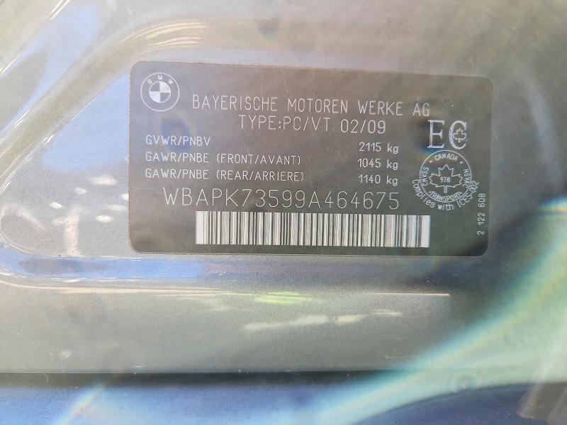 Продажа на аукционе авто 2009 Bmw 328, vin: WBAPK73599A464675, номер лота: 69507156