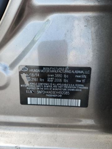 69110326 :رقم المزاد ، 5NPDH4AE6EH492085 vin ، 2014 Hyundai Elantra مزاد بيع