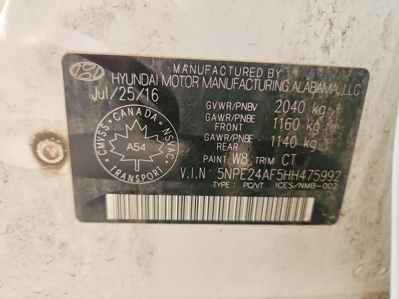 Продаж на аукціоні авто 2017 Hyundai Sonata, vin: 5NPE24AF5HH475992, номер лоту: 67885306