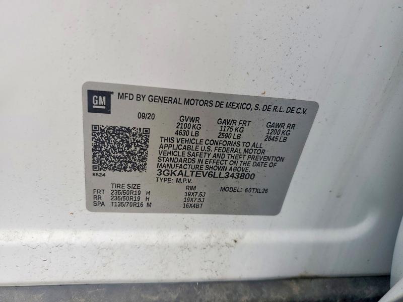 Aukcja sprzedaży 2020 Gmc Terrain, vin: 3GKALTEV6LL343800, numer aukcji: 69599936