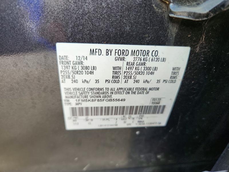 Продаж на аукціоні авто 2015 Ford Explorer, vin: 1FM5K8F85FGB55649, номер лоту: 68286376